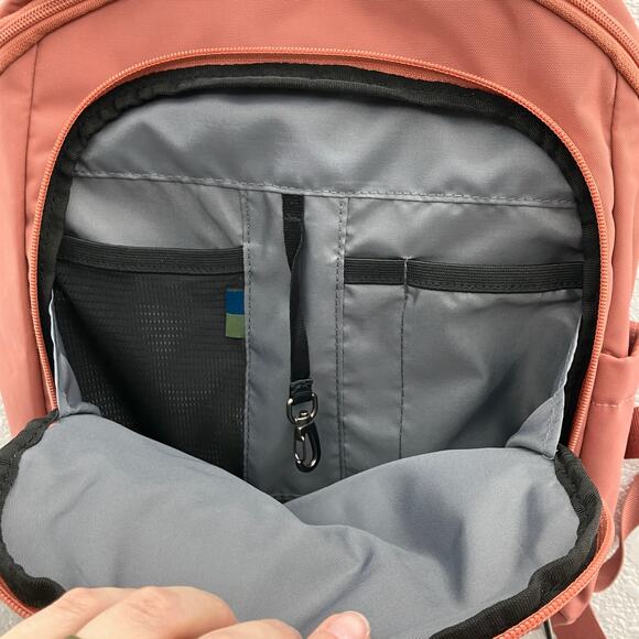 Open Story Target Rose Pink Gray Adjustable Straps Pockets Zip Mini Backpack Bag - Picture 9 of 12